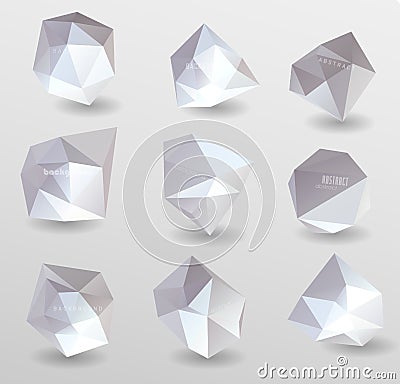 Abstract modern polygonal bubble, label website Vector Illustration