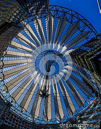 Abstract modern roof-Postdamer Platz,Germany Stock Photo