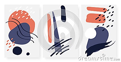 Abstract modern simple curves shape trendy contemporary design template Vector Illustration