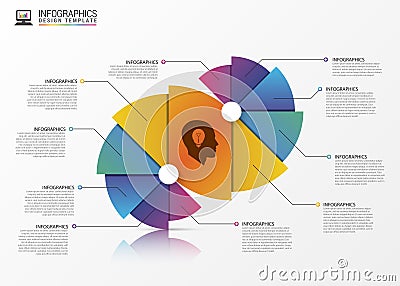 Abstract modern spiral infographics options banner. Vector Vector Illustration