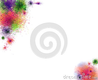 Abstract Paint Splatter Template. Hand Drawn Abstract Paint Strokes. For Artistic Background, Print, and Design. Stock Photo