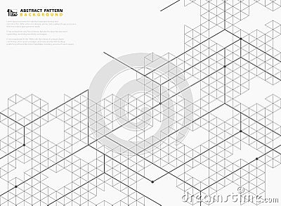 Abstract modern square line structures pattern design of geometric background. illustration vector eps10 Vector Illustration