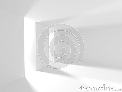 Abstract Modern White Architecture Background Stock Photo