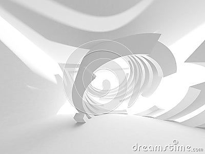 Abstract Modern White Architecture Background Stock Photo