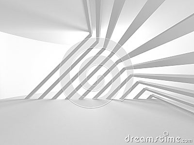 Abstract Modern White Architecture Background Stock Photo