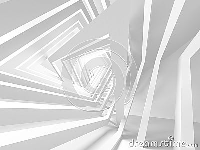 Abstract Modern White Architecture Background Stock Photo