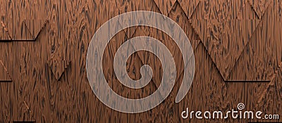 Abstract modern wooden triangle background Stock Photo