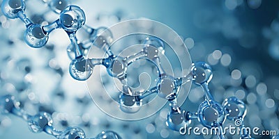 Abstract Molecular Structure: Biotechnology Nanotechnology Science Visualization Stock Photo