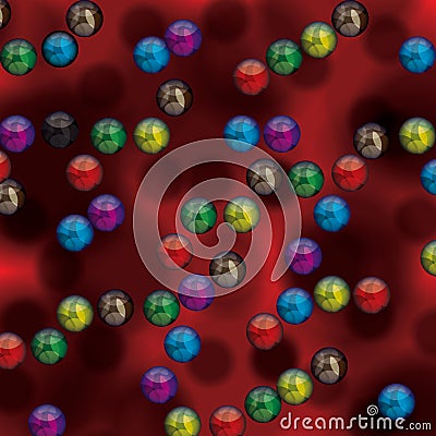 Abstract molecule green blue Vector Illustration