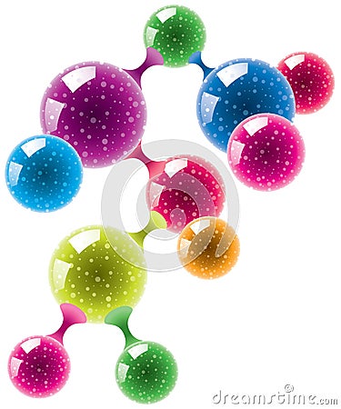 Abstract molecule or microbe Vector Illustration