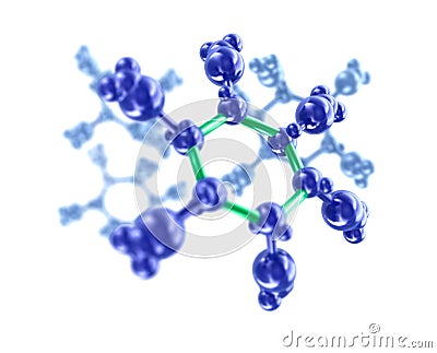 Abstract molecule structure. Isolated on white. Stock Photo