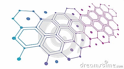 Abstract molecule structure, science and technology, network connection vector design Generative AI Vector Illustration