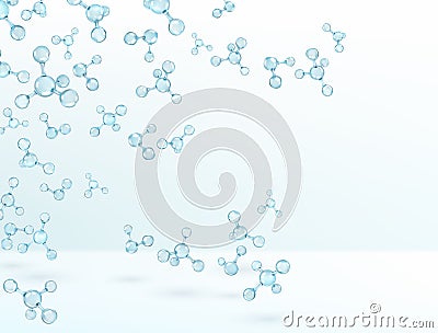 Abstract molecules design. Atoms. Abstract background for banner or flyer Cartoon Illustration