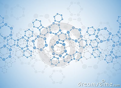 Abstract molecules medical background Vector Illustration