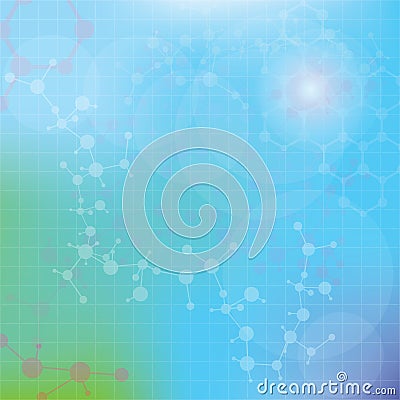 Abstract molecules medical background (Vector). Vector Illustration