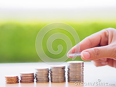 Abstract money saving Stock Photo