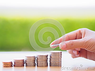 Abstract money saving Stock Photo