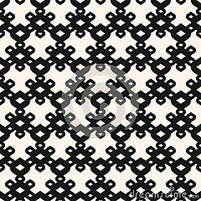 Abstract monochrome background with small ovate shapes, rounded grid, net, lattice, fence. Vector Illustration