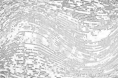 Abstract monochrome grunge halftone pattern. Vector illustration with dots. Modern urban futuristic background Vector Illustration