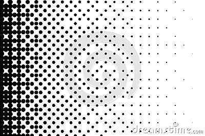 Abstract monochrome halftone pattern. Dotted backdrop with circles, dots, point. Design element Black and white color Vector Illustration