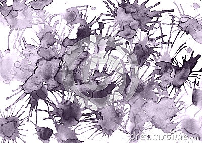 Abstract ink texture with pots, blots, splashes, drops in trendy colors. Cartoon Illustration