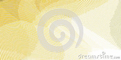 Abstract monochrome polygonal yellow white halftone pattern Vector Illustration