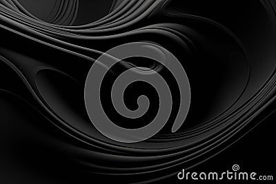 Abstract Monochrome Waves of AI-Generated Art Generative AI. Created With Generative AI Technology Stock Photo