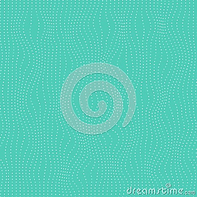 Abstract monocromatic seamless pattern with bright dots on greenish blue backgound. Vector Illustration
