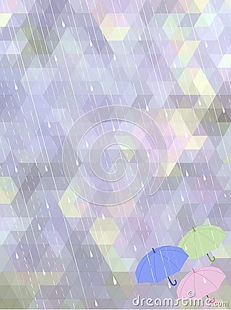 Abstract mosaic background in rainy season concept Vector Illustration