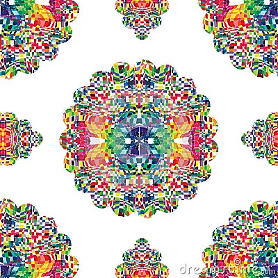 Abstract mosaic colorful seamless background, vector Vector Illustration