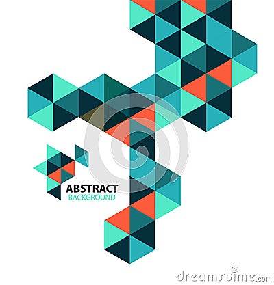 Abstract mosaic geometric shapes isolated Vector Illustration