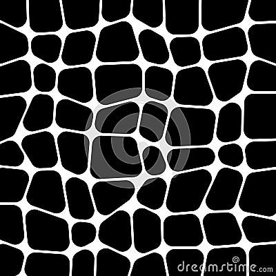 Abstract mosaic pattern. Pavement, stonework or revetment element with random, irregular pieces. Tessellation texture Vector Illustration