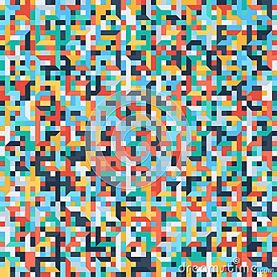 Abstract Mosaic Pattern Vector Illustration