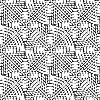 Abstract mosaic seamless pattern. Vector background. Endless texture. Ceramic tile fragments. Vector Illustration