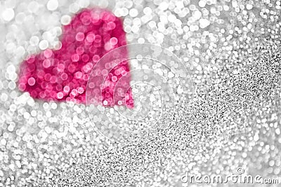 Pink Glitter Fairy Lights Background Stock Photo