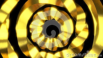 Abstract motion background. Gold elements. Swirl, rotating object Stock Photo