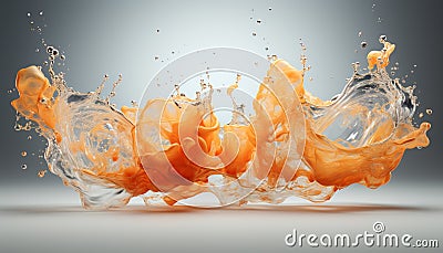 Abstract motion of paint splashing, colors flowing, vibrant backdrop generated by AI Stock Photo