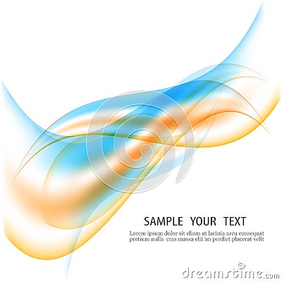 Abstract motion smooth color wave vector. Curve green and blue lines Vector Illustration