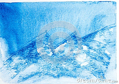 Abstract mountain landscape with watercolor paint Stock Photo