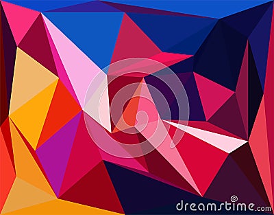 Abstract mult coloful polygon template background vector texture Vector Illustration