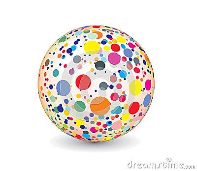 Abstract multicolor ball Cartoon Illustration