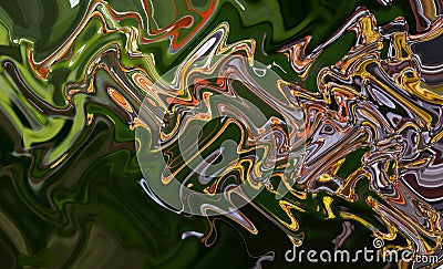 Abstract multicolor zigzag pattern with waves. Artistic image processing created by photo of barberry blooming. Stock Photo