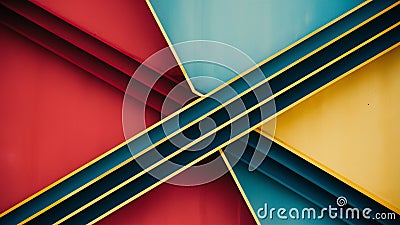 Abstract multicolored background formed by straight and sinuous lines Stock Photo