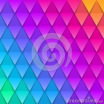 Abstract multicolored background. Paper colorful artificial squama or plumage. Vector illustration. Vector Illustration