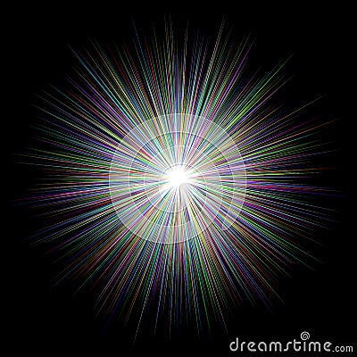 Abstract multicolored blast design background Vector Illustration