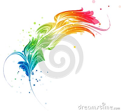 Abstract multicolored element, stylized design object Vector Illustration