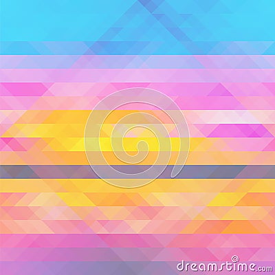 Abstract multicolored geometric pattern background with triangles Vector Illustration