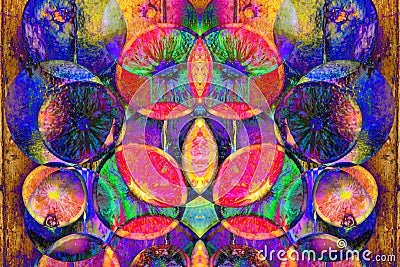 Abstract multicolored linear pattern, abstract Stock Photo