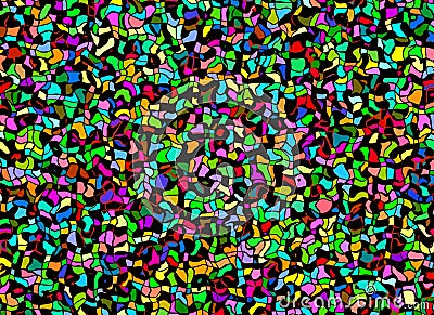 Abstract multicolored painted mosaic patchwork backgrounds Stock Photo