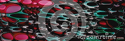 Abstract multicolored pattern. Futuristic panoramic background. 3D render Stock Photo